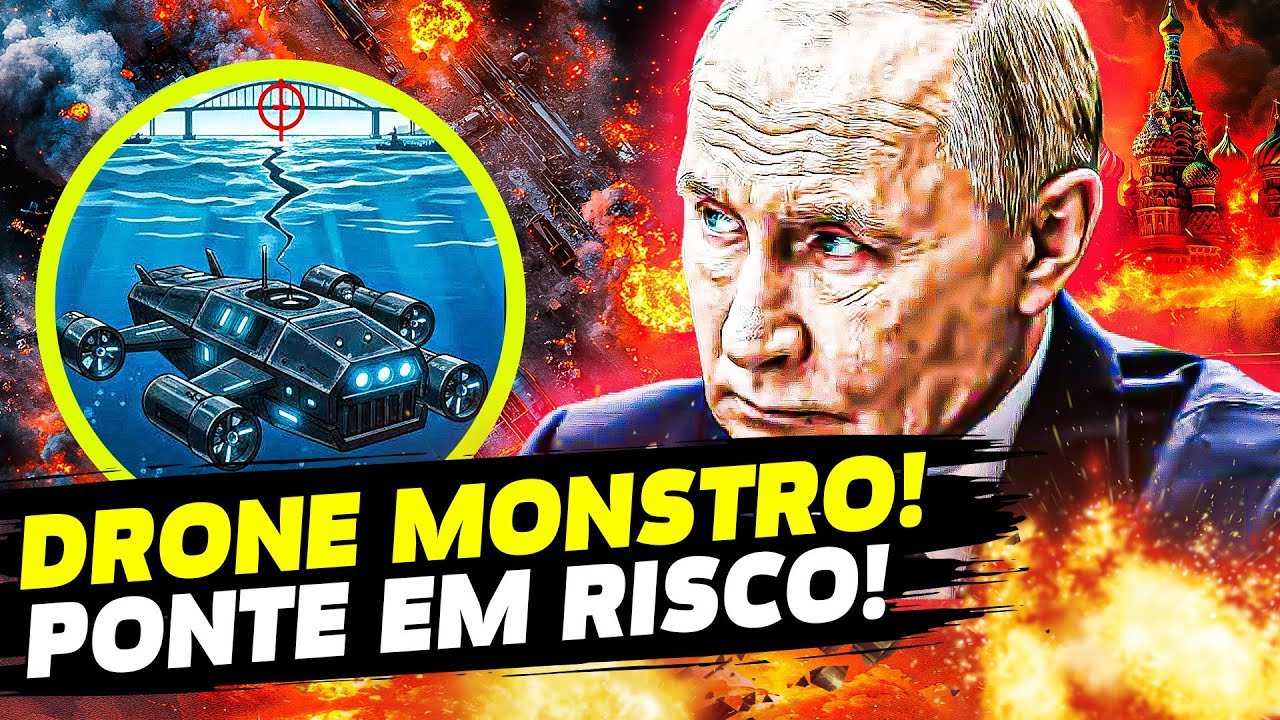 ⚡️ Drone MONSTRO submarino da Ucrânia apareceu! Ponte da Crimeia virou ALVO! Pânico na Rússia!