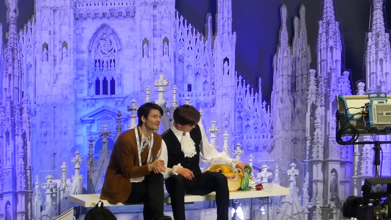 Deniss Vasiljevs & Stéphane Lambiel in Kiss and Cry (SP) World Championships 2018