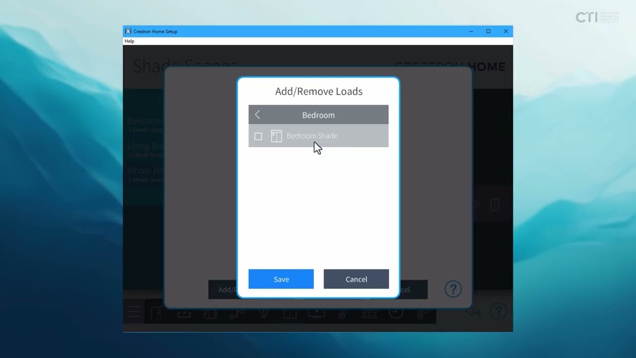 CTI | Crestron Home Legacy Setup 21 Shade Scenes