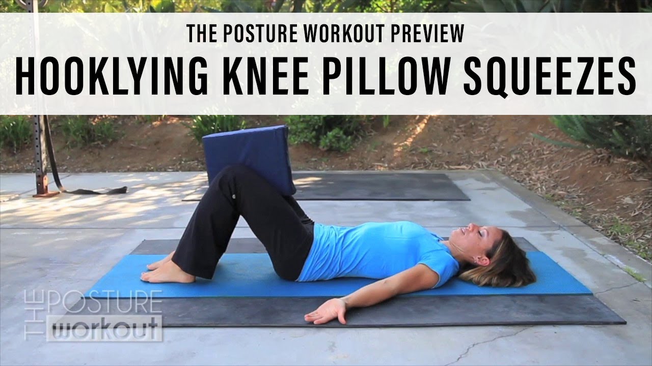 The Posture Workout Preview: Hooklying Knee Pillow Squeezes