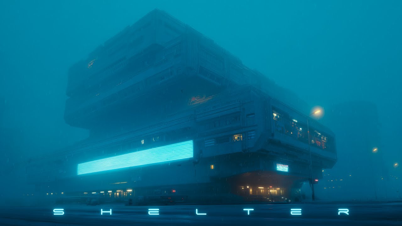 SHELTER: Blade Runner Ambience | Frosty Cyberpunk Ambient Music | Peaceful Focus & Sleep Ambient