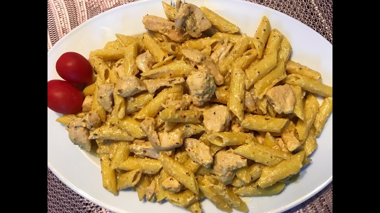 EVDE KÖRİ SOSLU ZERDEÇALLI KREMALI TAVUKLU MAKARNA TARİFİ!!!