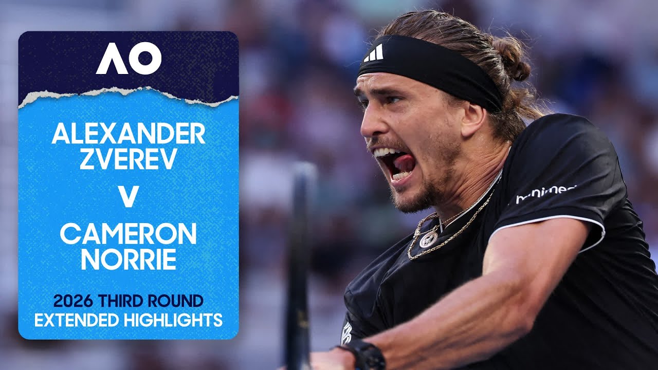 Alexander Zverev v Cameron Norrie Extended Highlights | Australian Open 2026 Third Round