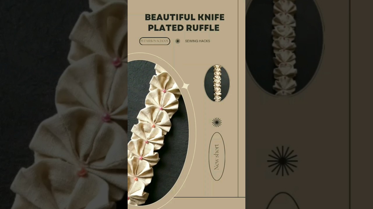 Beautiful knife pleated ruffle/Easy Way to sewing #trending #sew #sewinghacks #sewing #fashion#2023