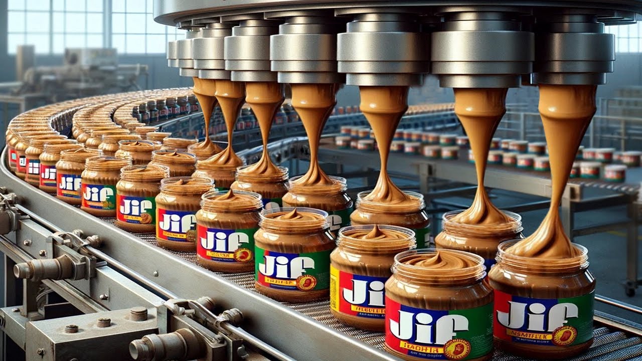 MEGA FACTORY | How MILLION TONS of Peanut Butter Are Made Every Day