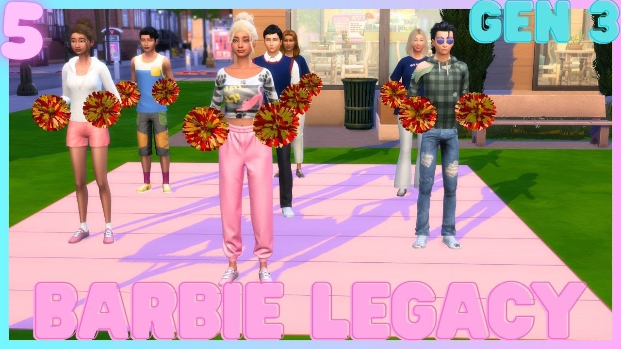 Sims 4 Barbie legacy challenge! Gen 3 Ep 5: Can she be a cheerleader?