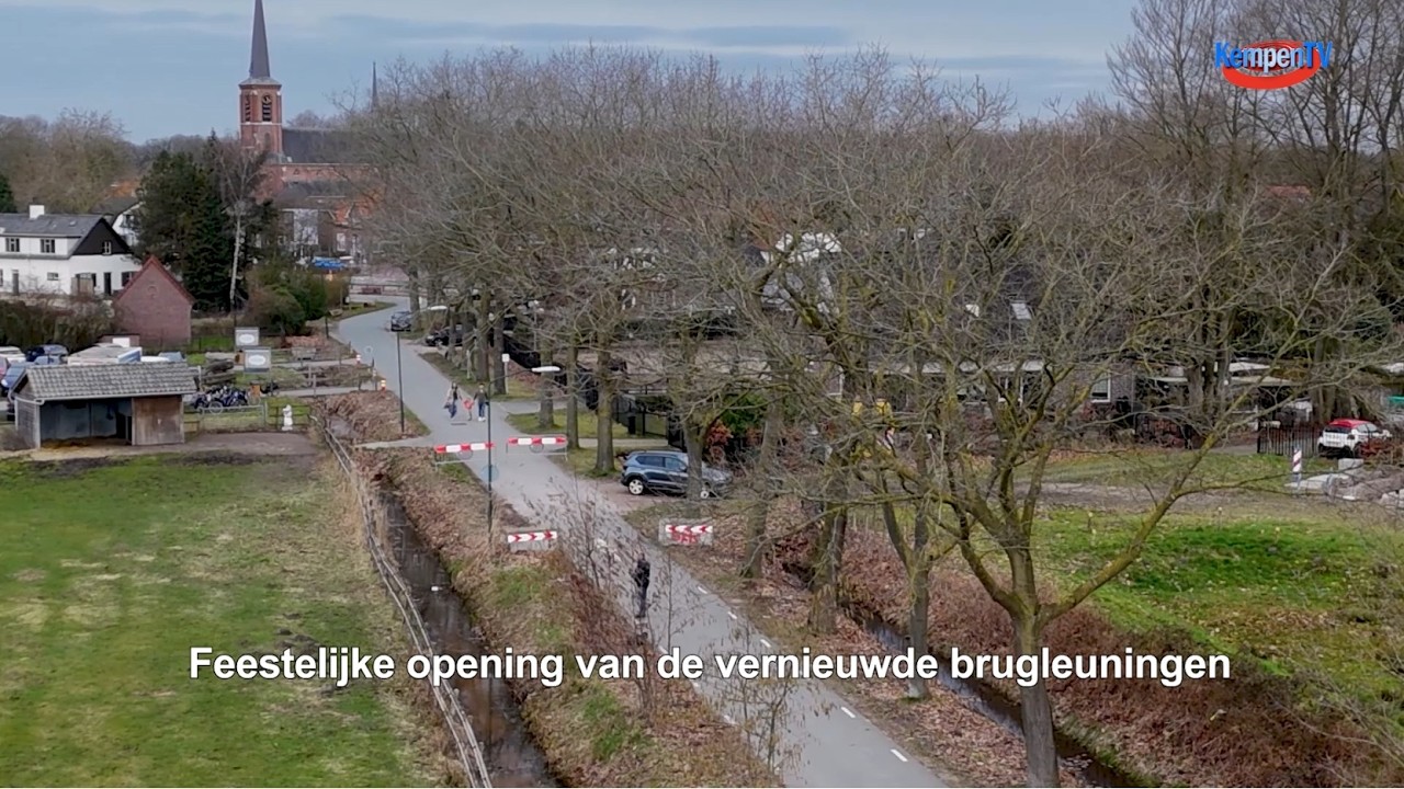 Feestelijke opening van de vernieuwde brugleuningen Bergeijk