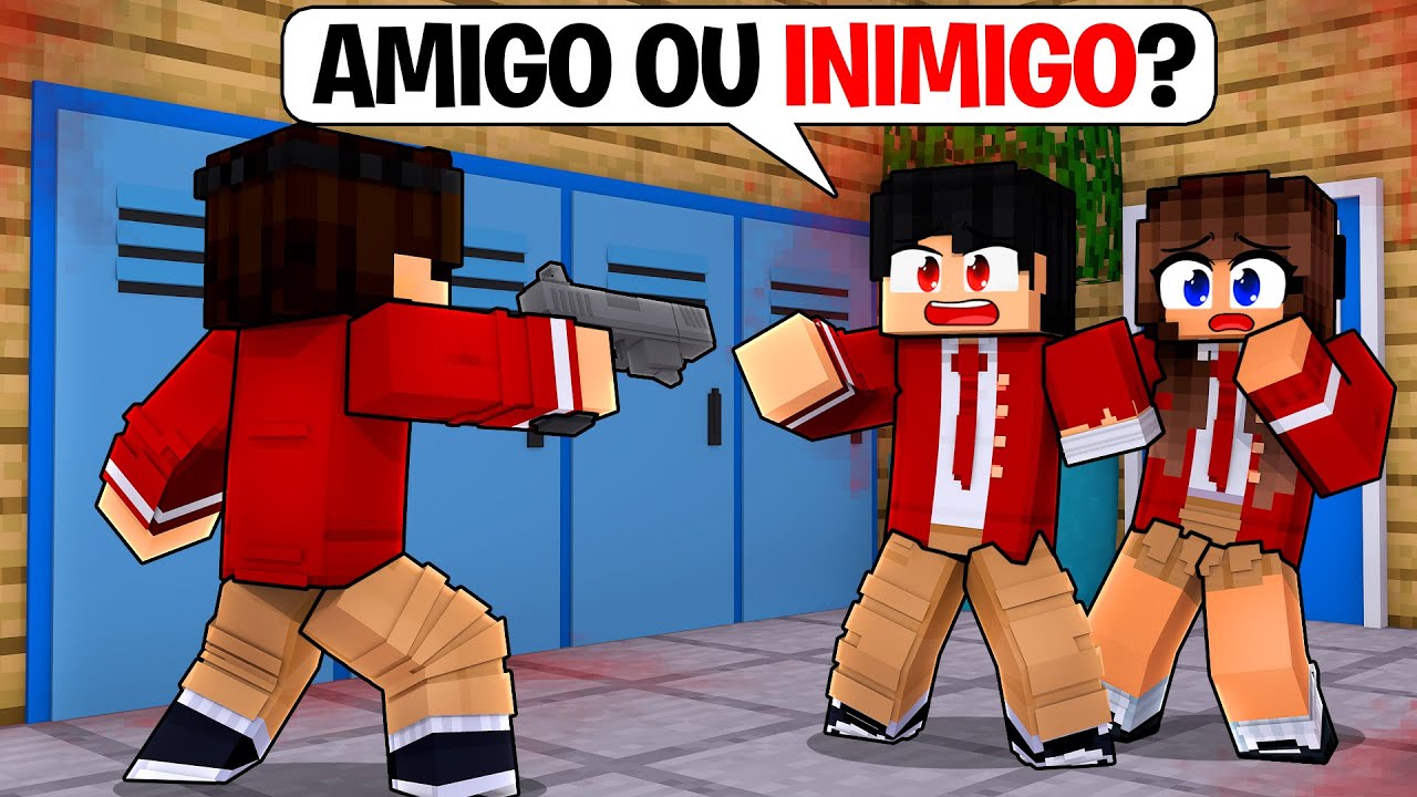 AMIGO ou INIMIGO na ESCOLA ZUMBI do Minecraft