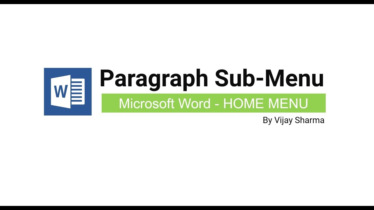 How to use Paragraph Sub-Menu in Microsoft Word 2016 | Hindi Tutorial
