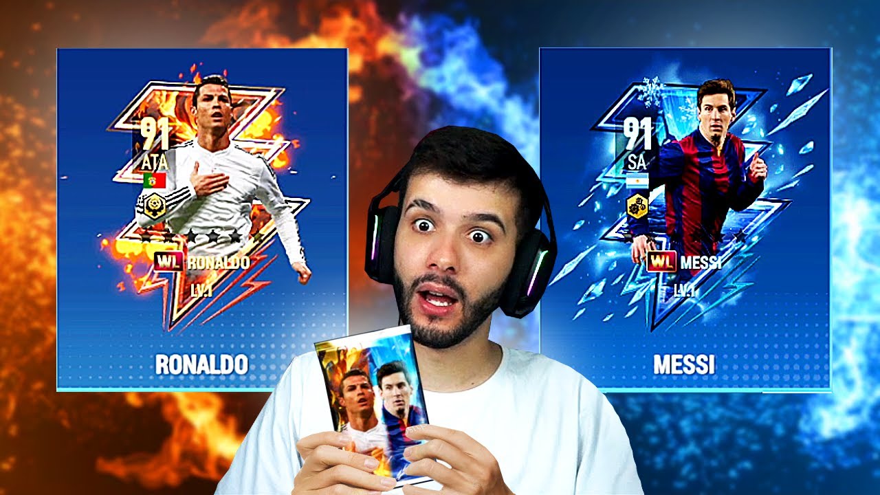 ABRI O PACK QUE VEM O MESSI OU CRISTIANO RONALDO NO FOOTBALL DREAM!