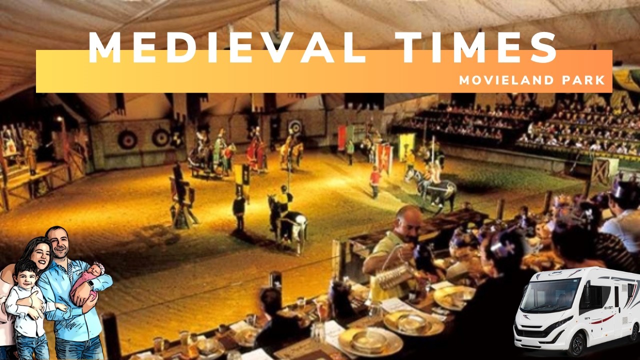 🍗 CENA MEDIEVALE a MOVIELAND! Medieval Times, spettacolo epico tra cavalieri, duelli e risate! 🏰