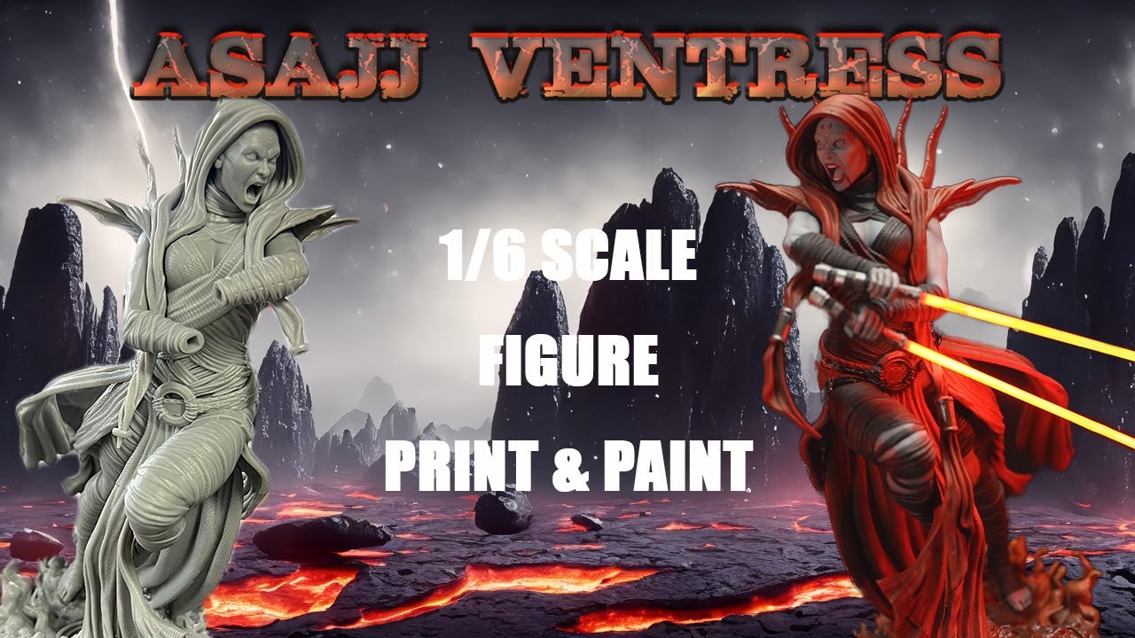 Asajj Ventress - Star Wars Clone Wars - 3D Figure Print and Paint #starwars #3dprinting #figure