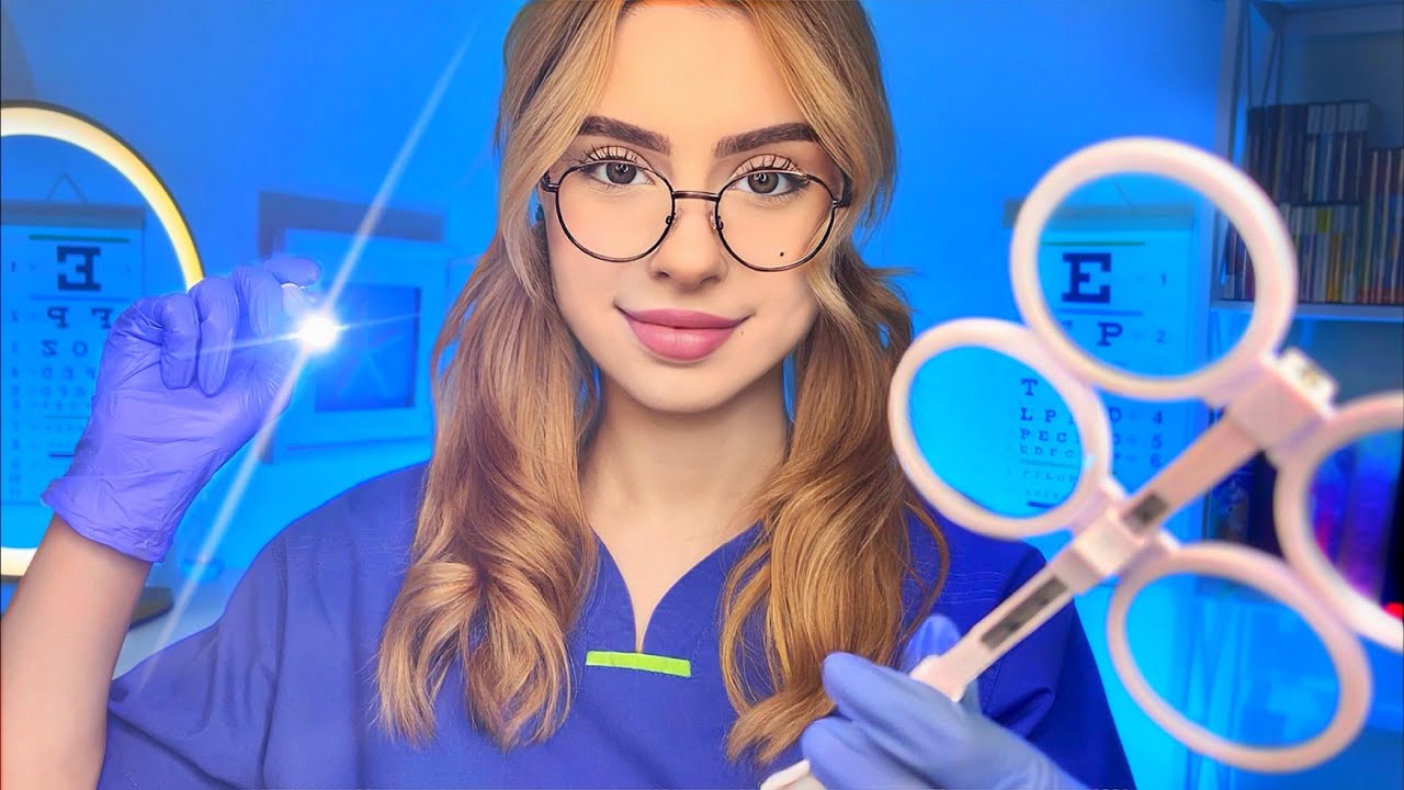 ASMR Français Examen Nerf Crânien DÉTAILLÉ ♡ yeux, oreilles, Cranial Nerve, Examen RP Médical