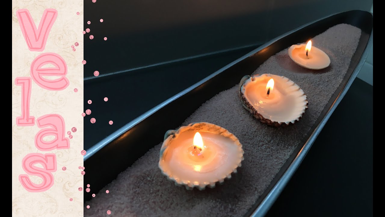 Como hacer velas con conchas