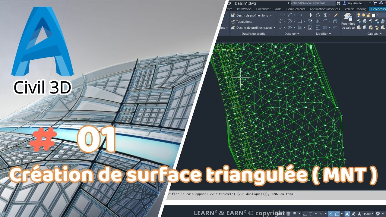 01.   Création de Surface triangulée MNT