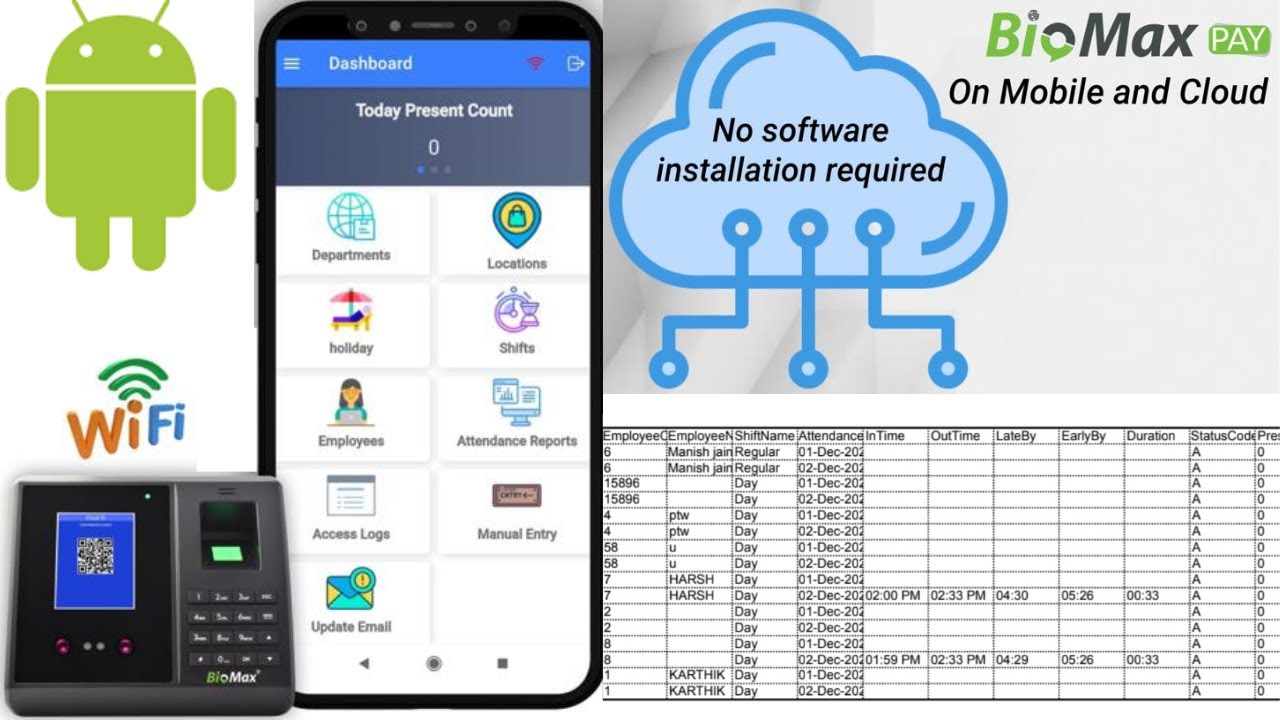 Biomaxpay | Complete installation of Biomaxpay mobile app | Cloud based attendance
