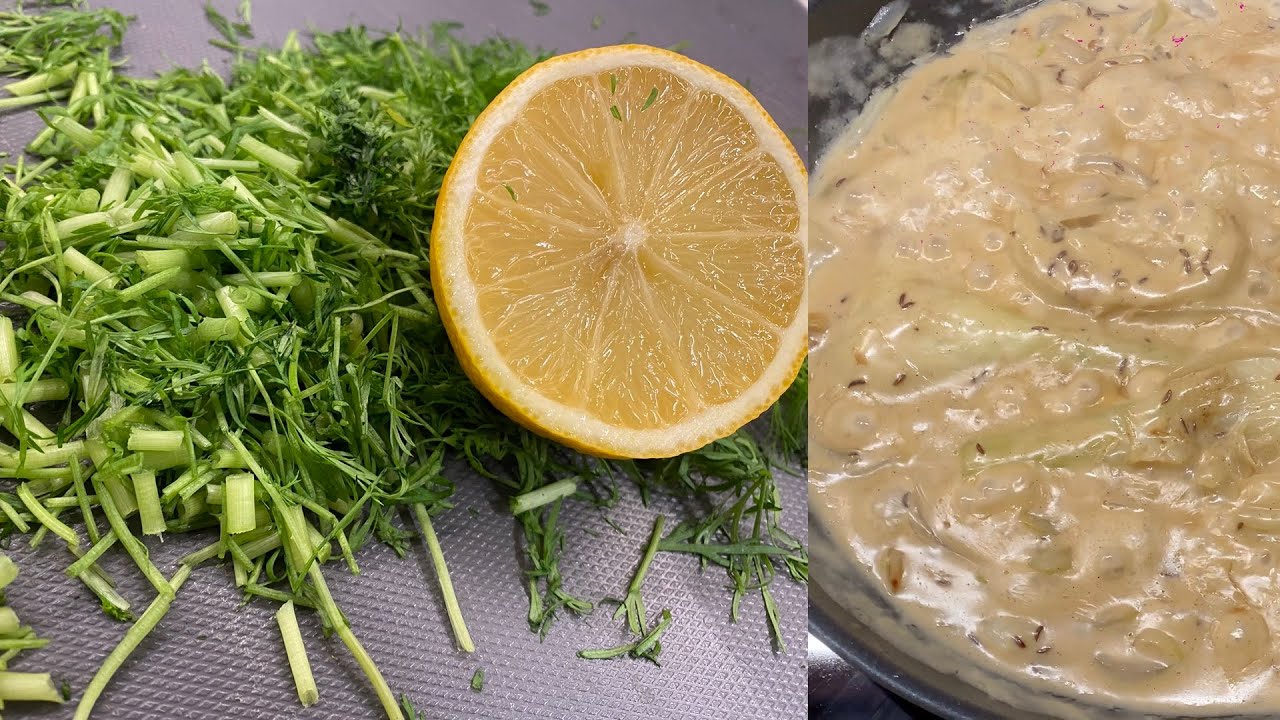 Kumminstuvad fänkål med dill
