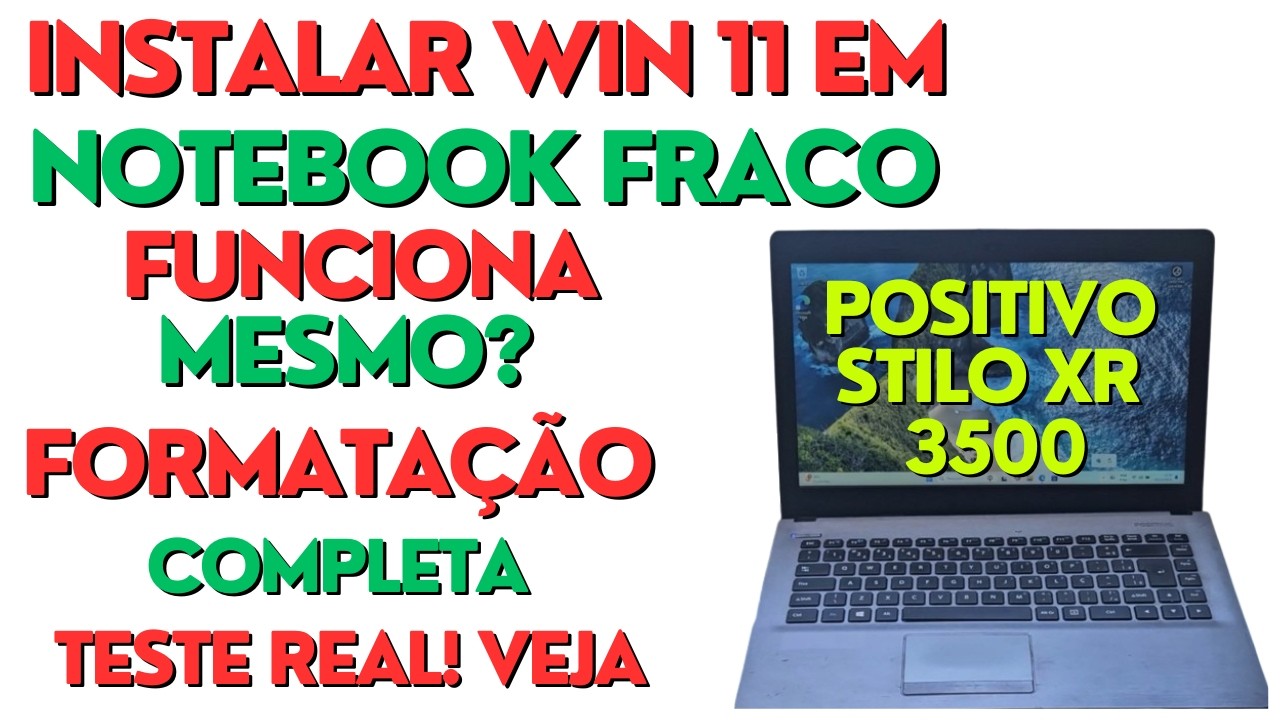 Notebook Positivo XR3500 com 4GB – Windows 11 Rodou Veja o Resultado!