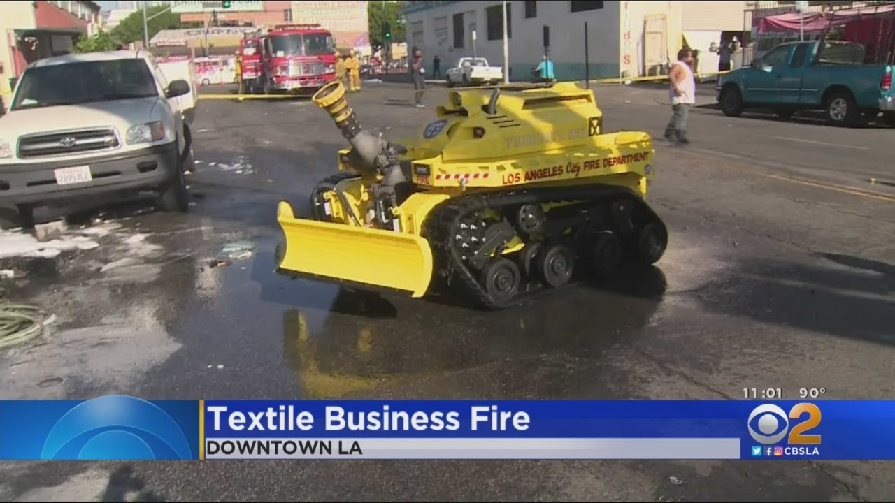 Greater-Alarm Blaze Engulfs Textile Business In Downtown LA, Spreads To Second Building