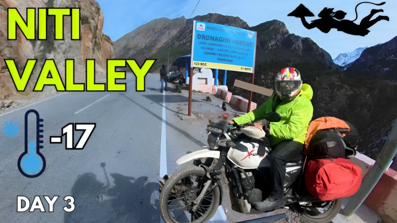 Winters me Pohche NITI VALLEY | -17 me riding | Dronagiri Parvat | DAY 3 | Xpulse