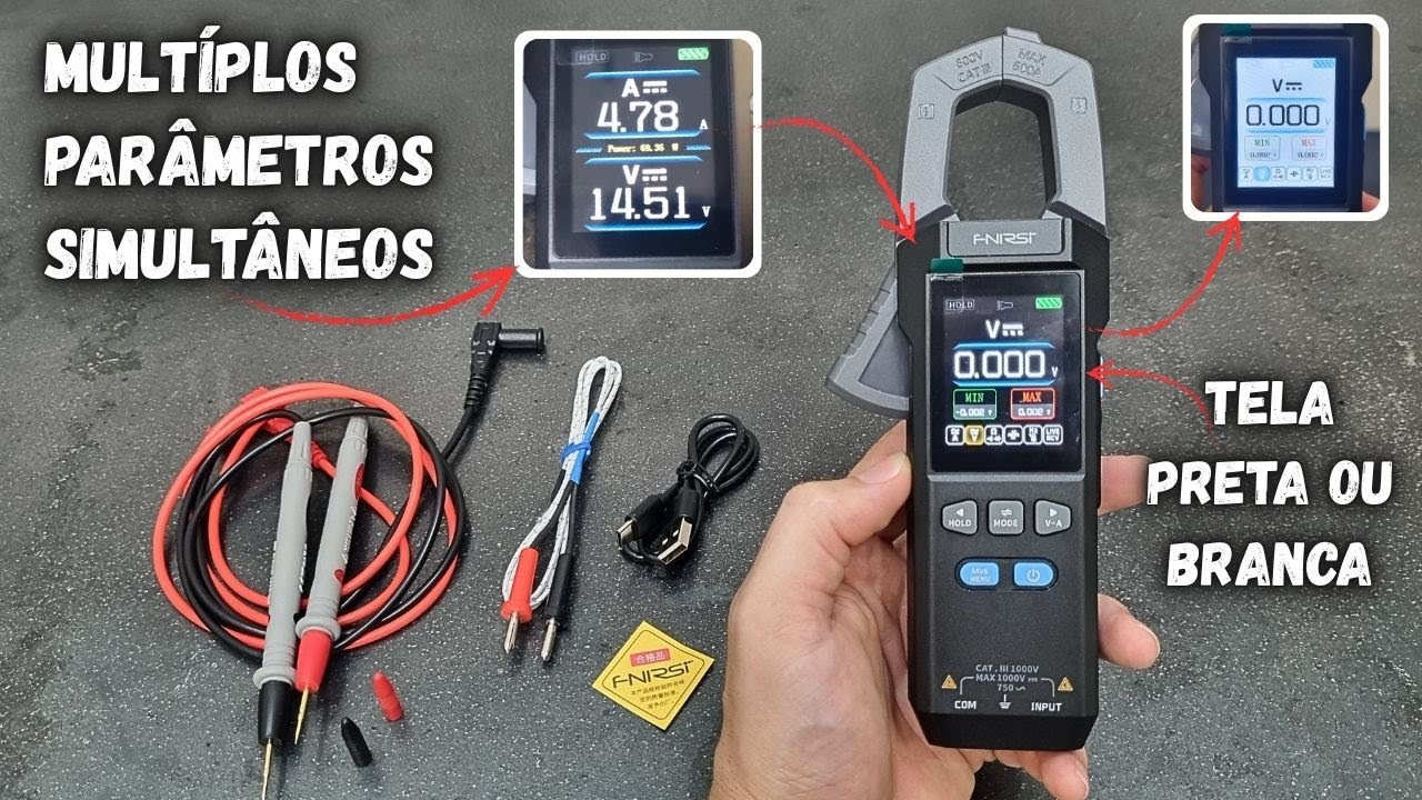 FNIRSI DMC100 - Multímetro Profissional com Tela Colorida e Leituras Simultâneas! Vale a Pena?