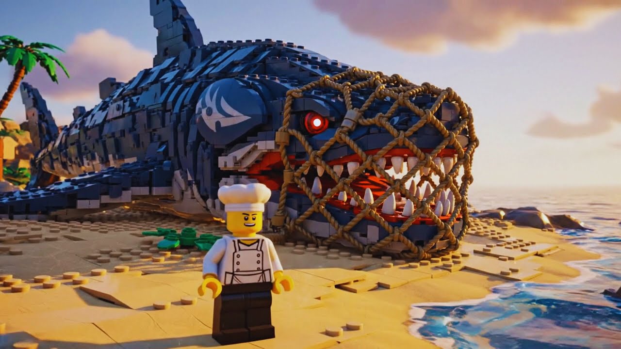 LEGO Megalodon Shark Hunting the World’s Largest Sea Monster