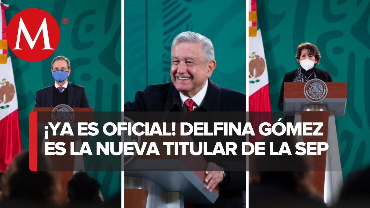 AMLO formaliza cambio de titular en la SEP; Delfina G&oacute;mez asume el cargo