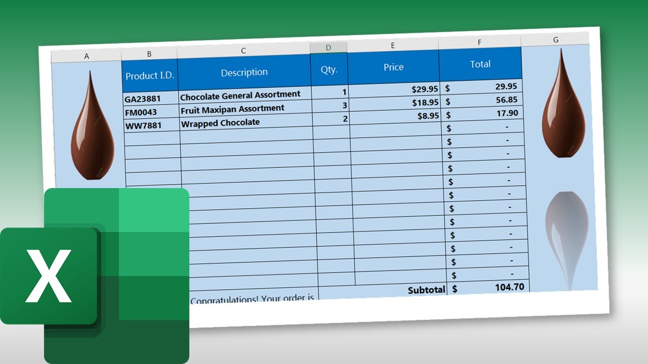 How to Create an Order Form in Excel