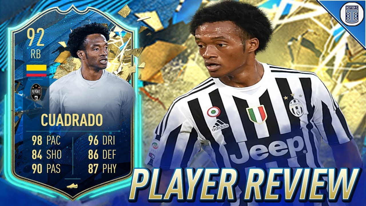 92 TEAM OF THE SEASON SO FAR CUADRADO PLAYER REVIEW! TOTSSF CUADRADO - FIFA 20 ULTIMATE TEAM