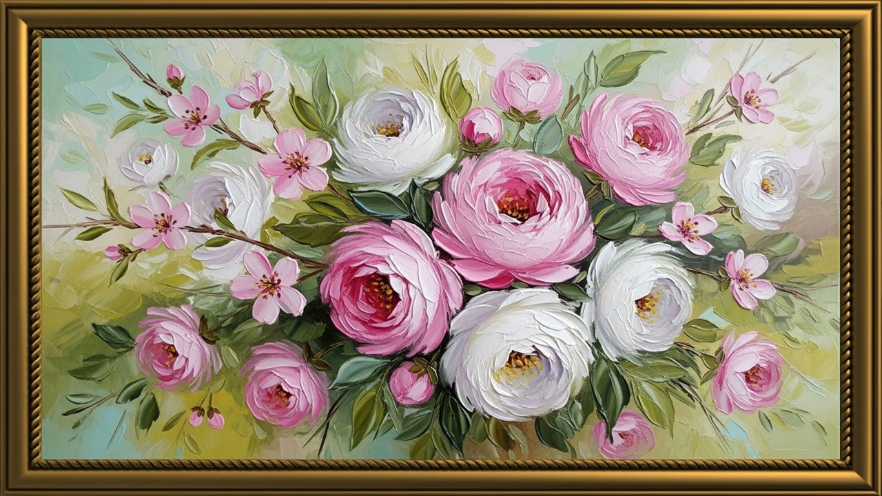 12 Hours Elegant Floral & European Sunset Landscapes | Textured Canvas Art Rotation in 4K Ultra HD
