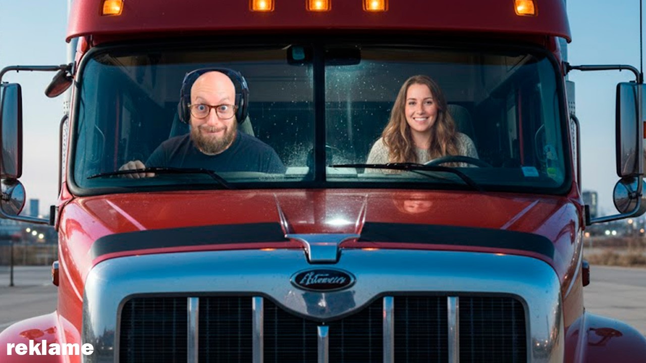 Euro Truck Med Kvindelig Lastbilchauffør