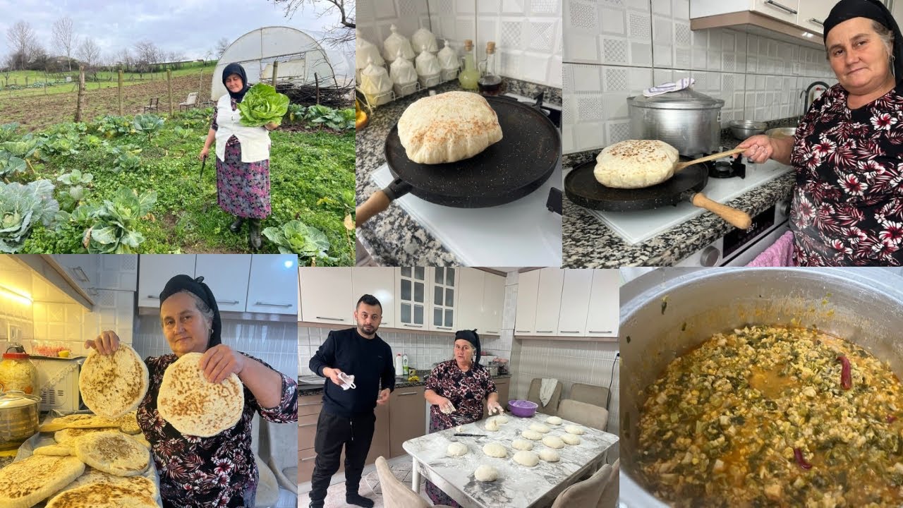 Evde balon serme(bazlama)ekmegi💯Mancar pişer‼️Alim temizliğe gider #bazlama #serme #ekmek