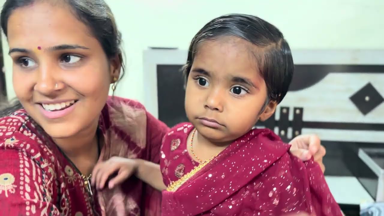 आज पिहूने घातली साडी ☺️ #vlogs 