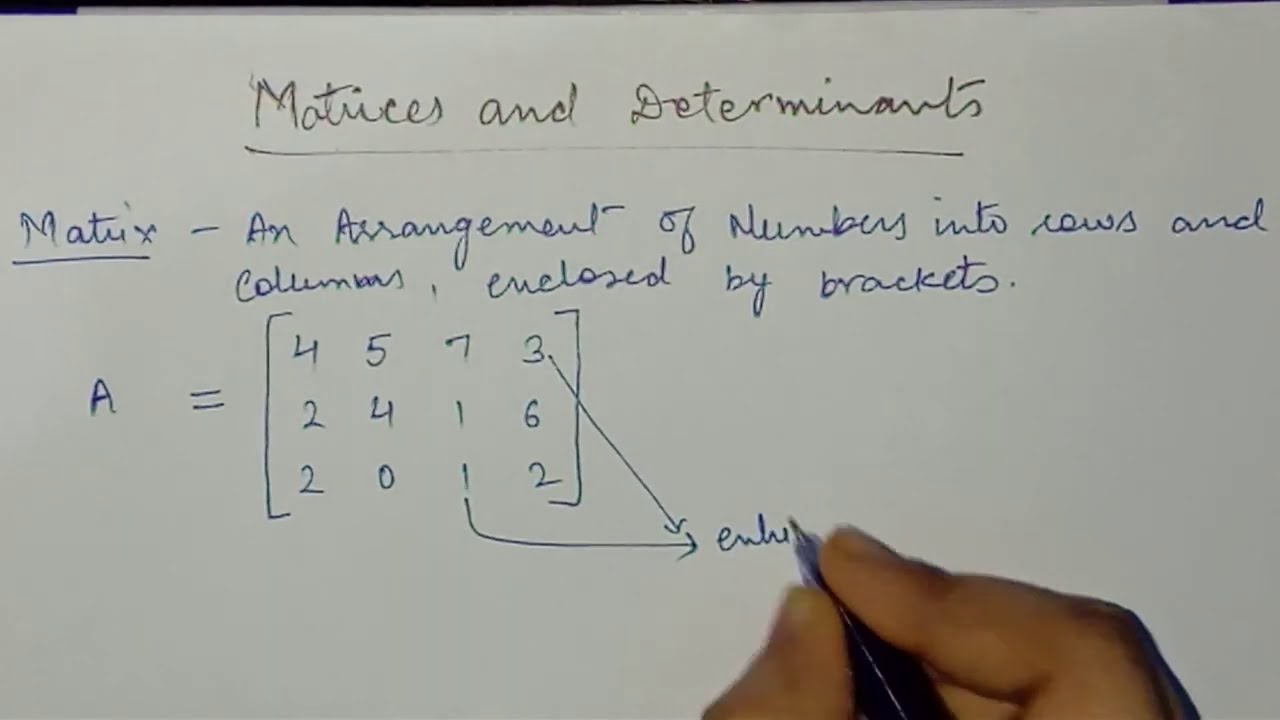 Introduction to Matrices and Determinants (Basics) / Business Mathematics