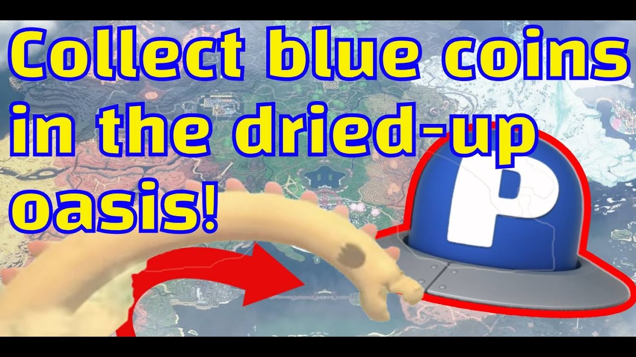 Collect blue coins in the dried up oasis! P-SWITCH - MARIO KART WORLD
