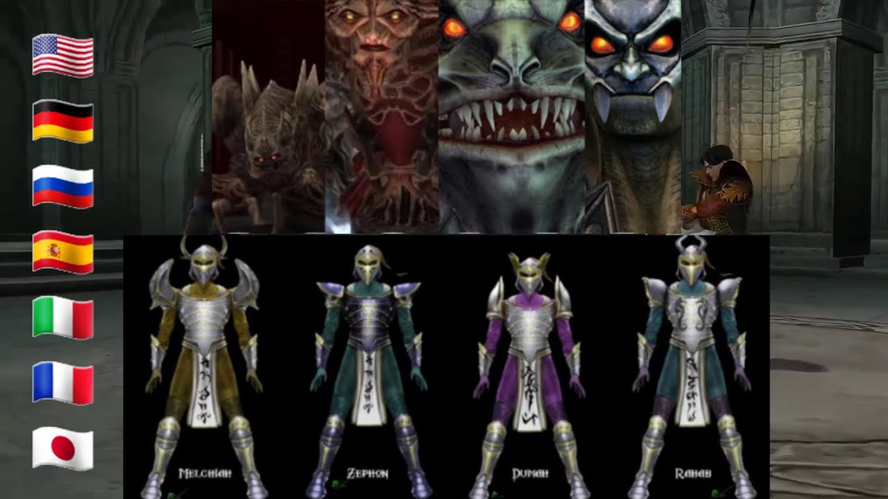 Legacy of Kain Soul Reaver 1&2 Remastered - Raziel's Vampire/Sarafan Brethren In Different Languages