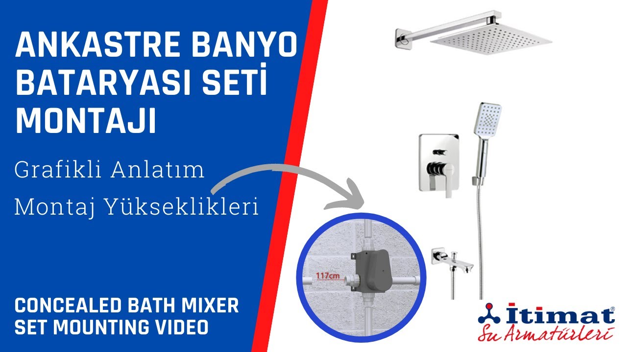 İTİMAT ANKASTRE BANYO BATARYA SETİ MONTAJ VİDEOSU - İTİMAT CONCEALED BATH MIXER SET MOUNTING VIDEO