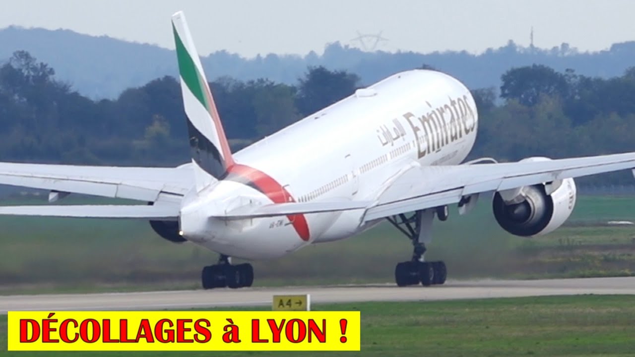 DÉCOLLAGES à LYON - plane spotting (Boeing 777, 787, 737, Airbus A330, A321, A320, A319)
