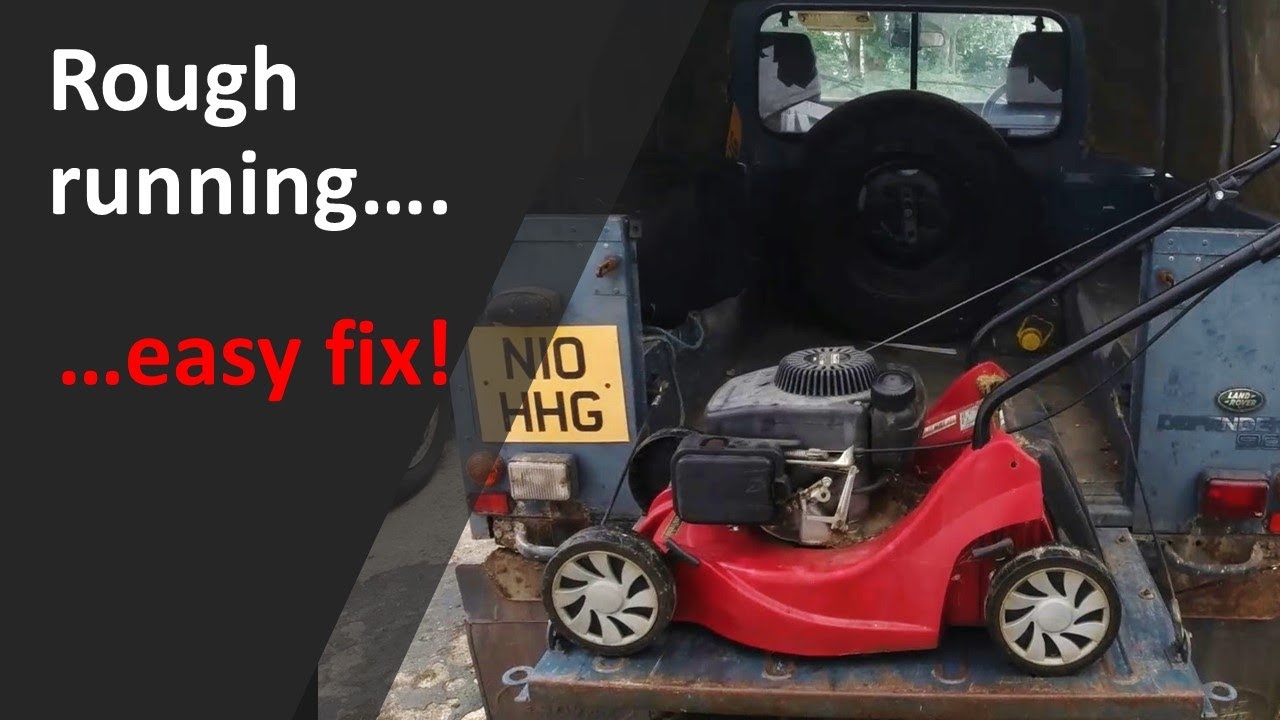 Petrol lawn mower runs rough, easily fixed for free! Mountfield HP 414