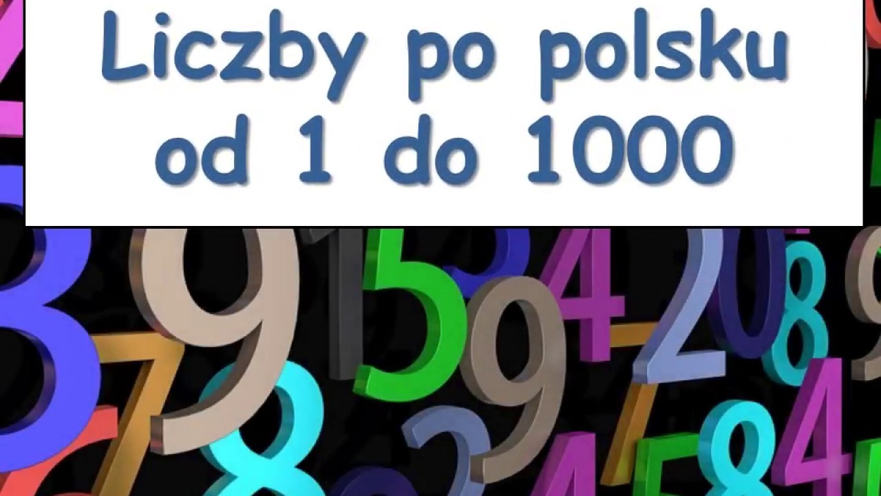 Liczebniki. Польские числительные.