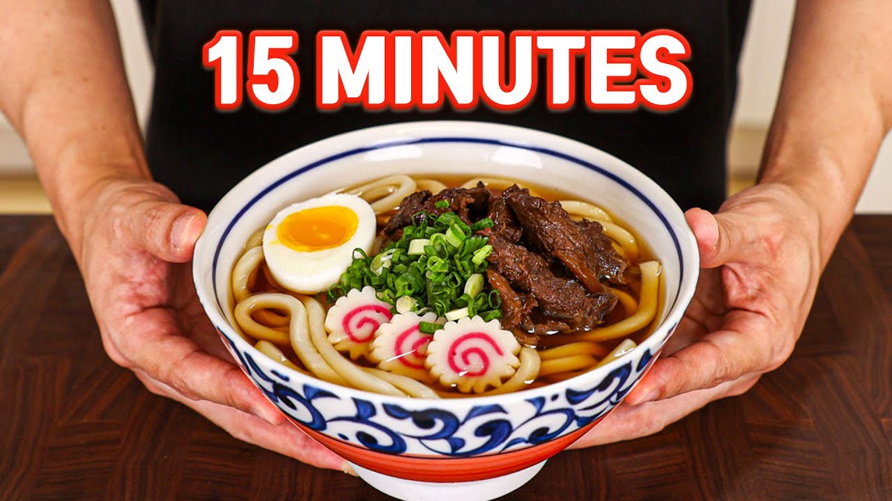 This 15 Minute Beef Noodle Soup Will Change Your LIFE! Niku Udon!