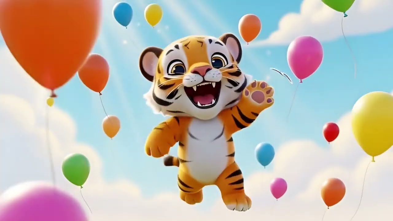 Считаем воздушные шарики с маленьким Тигром 🎈🐯😄 | мультфильм для детей и весёлые приключения