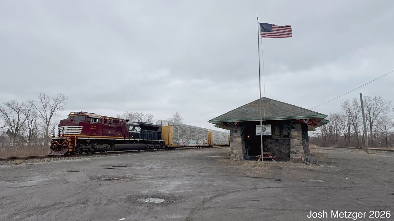 NS 333-21 w/ NS SD70ACe #1231 (Atalanta) @ Oak St in Wyandotte, MI 2/21/26