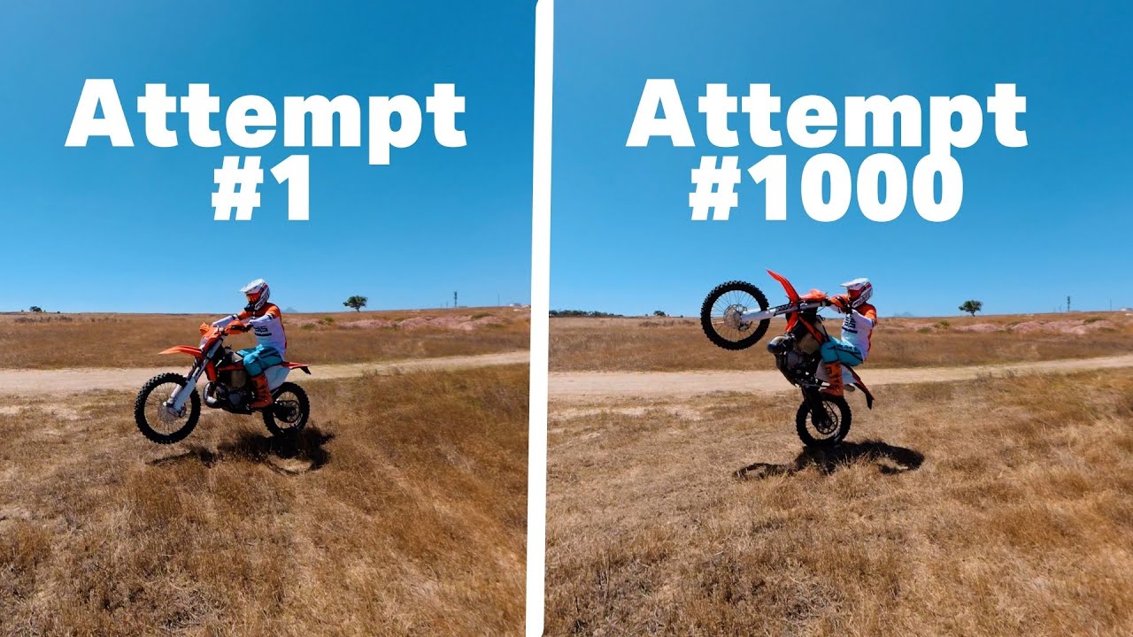 Learning to wheelie from scratch | Day 1 | KTM 300 XC-W