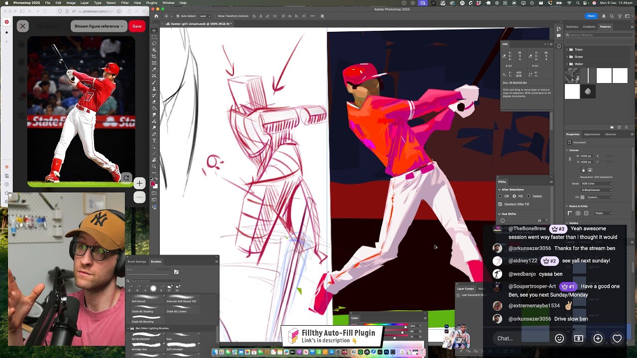 Stylized art study and chatting ✏️