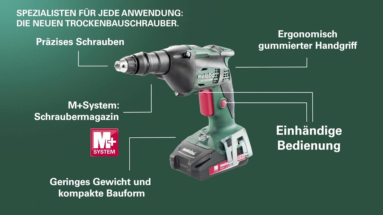 Metabo Trockenbauschrauber - Spezialisten für jede Anwendung (German)