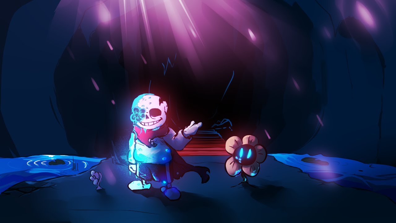 Undertale Icebound Sans and Flowey Fight