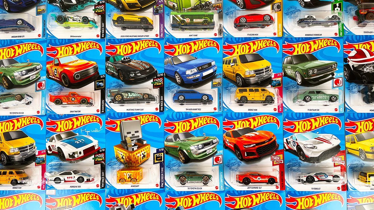 ホットウイール ボックス開封で大量チェック NSX セリカ アウディ フォード ポルシェ ローバー ダッジ ダットサン 日産 ボルボ 2021 Hアソート ミニカーコレクション