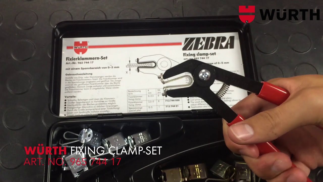 WURTH PANEL FIXING CLAMPS (17PCS)