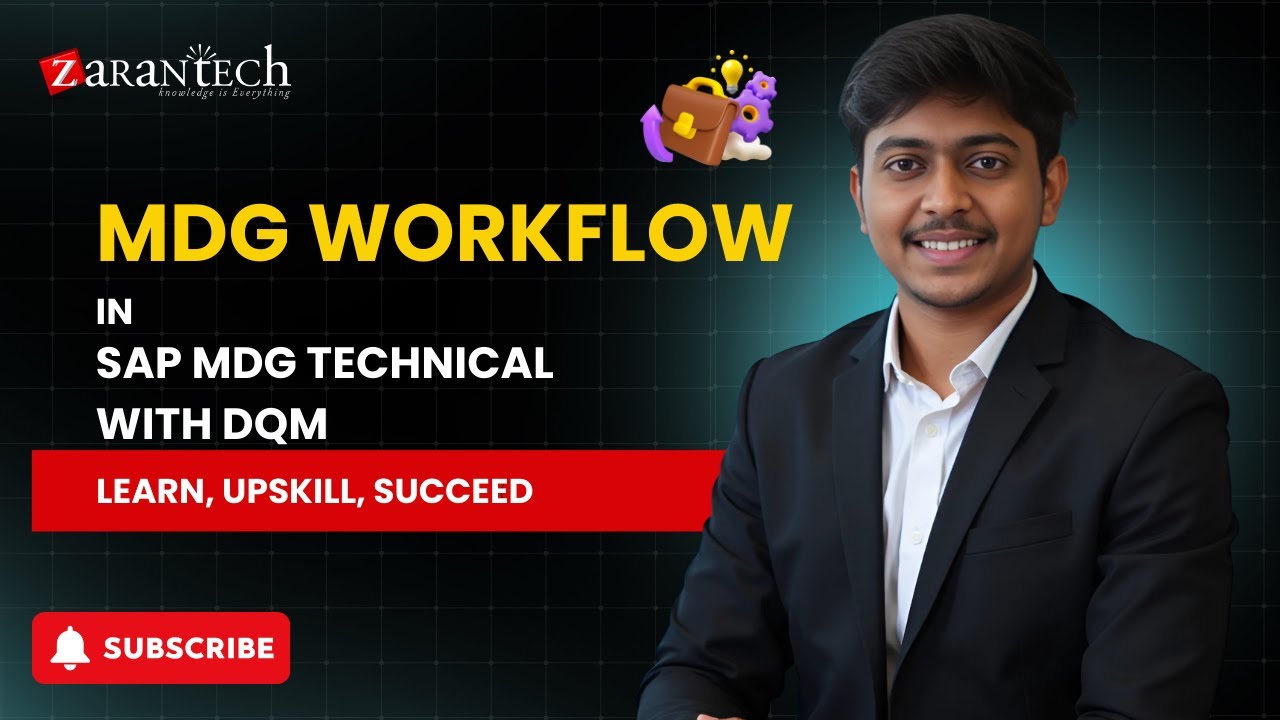 MDG Workflow in SAP MDG Technical with DQM | ZaranTech
